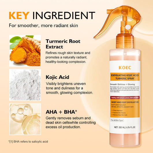 Exfoliating Kojic Acid Turmeric Spray